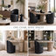 Chaise de bureau pivotante rembourrée en similicuir avec roulettes cachées-133274391