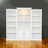 Retro style 3-Pieces Bookcase Display Cabinet with 5 Colors Adjustable LED Ceiling Light