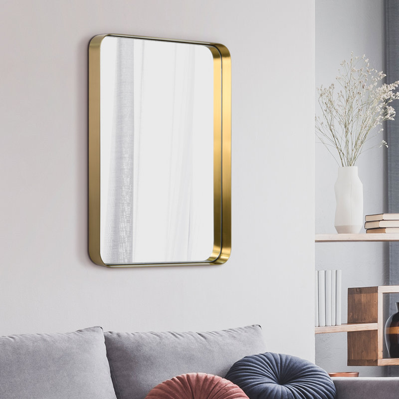 Keaton Mirror, 30" x 22, Brushed Gold