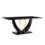 Table de salle à manger, bureau et bureau de jeu moderne, minimaliste et luxueux imitation marbre noir pour une utilisation polyvalente-328355820