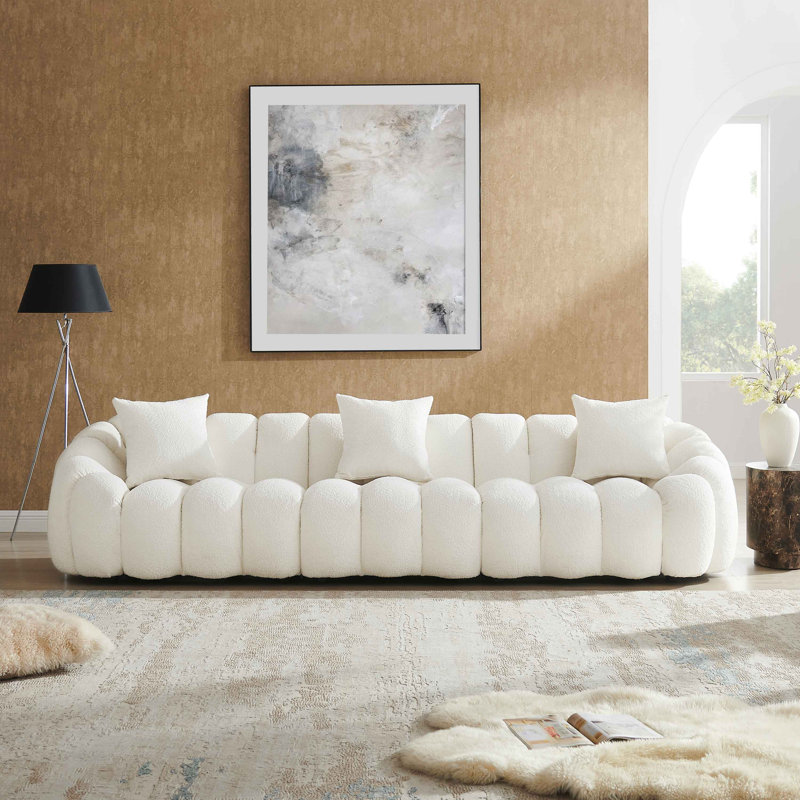 Winnie Round Arms Modular Sofa, Cream Boucle, 4