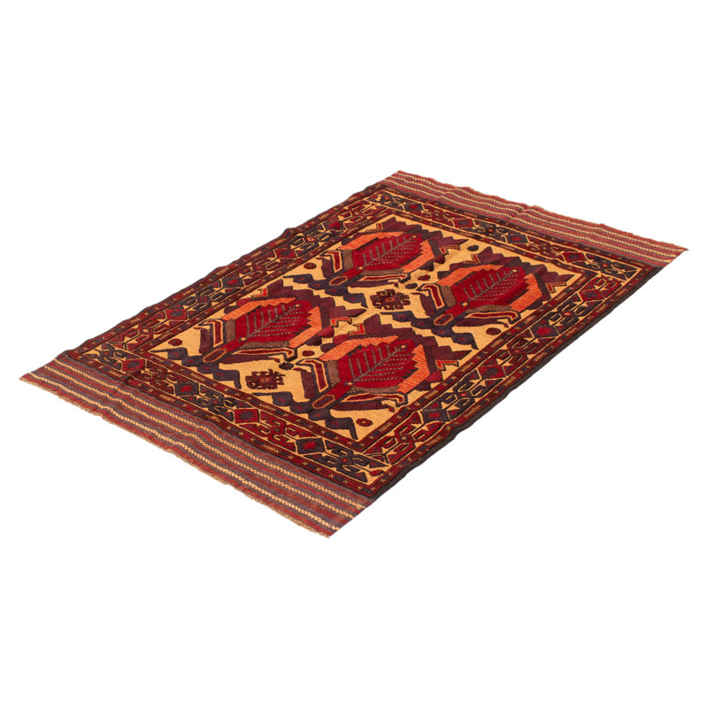 Sohana One-of-a-Kind 4'1" x 5'11" New Age Rectangle Wool Area Rug in
