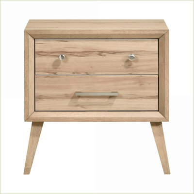 Table de chevet 2 tiroirs Mid-Century