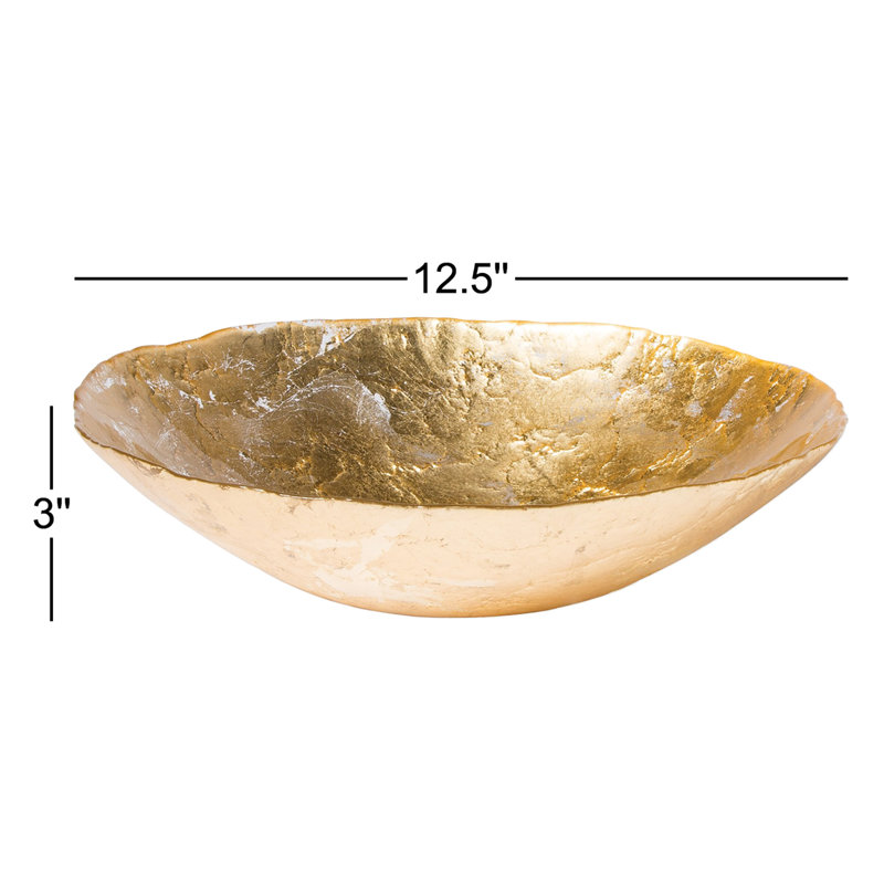 Moon Glass Medium Bowl, 3'' H x 12.5'' W x 12.5'' D