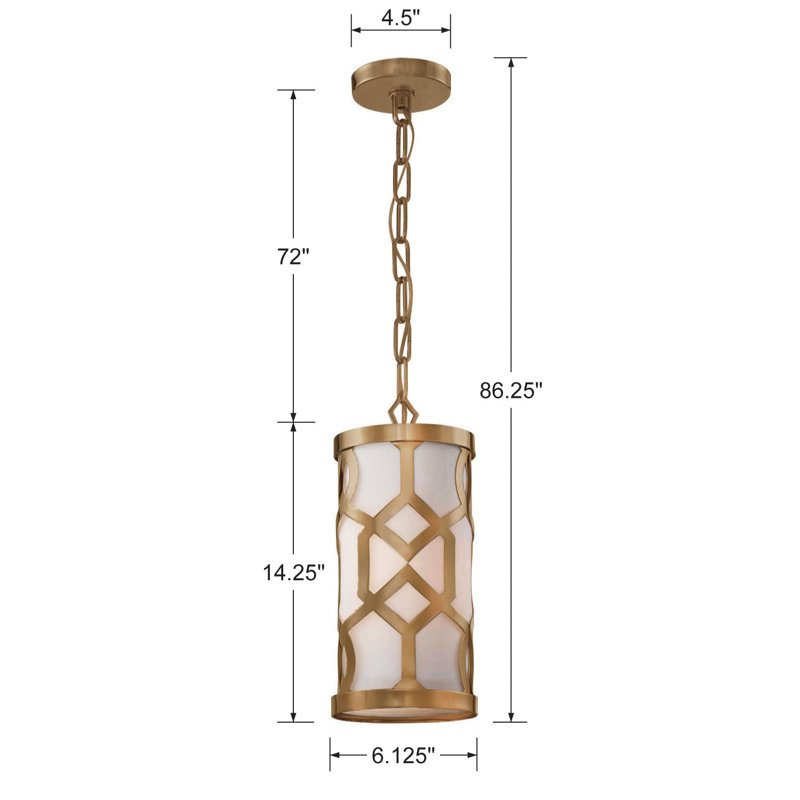 Luminaire suspendu cylindrique 1 lumière Horrocks