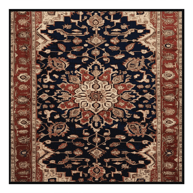 Tapis brun lavable à la machine, Carré 4 pi