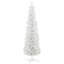 Arbre de Noël artificiel enneigé 6 pi, arbre de Noël mince avec branches réalistes et base en plastique pour décoration d'intérieur, blanc