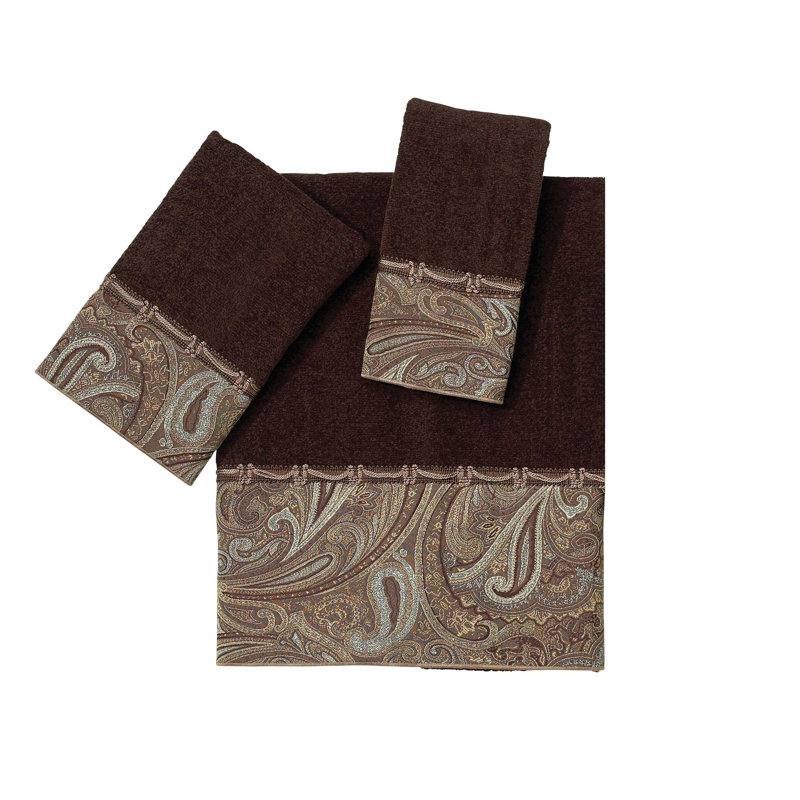 Bradford 100% Cotton Towel, Brown, 3 Piece Towel Set
