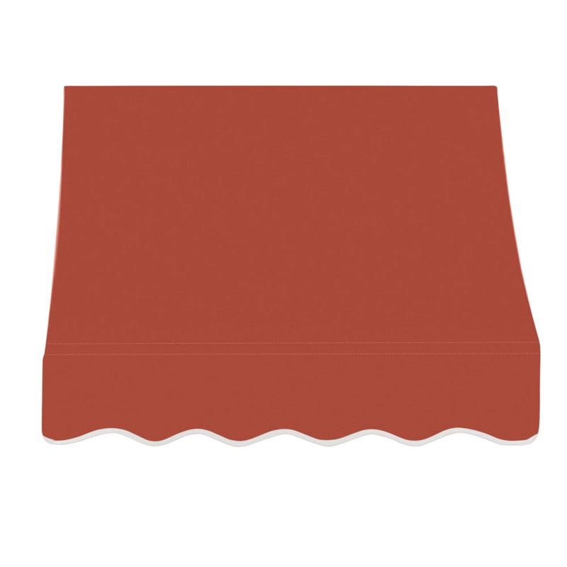 Auvent fixe en tissu acrylique Awantech Nantucket, Terracotta, H 44 po x l 88,5 po x P 36 po
