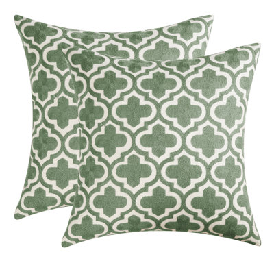 Geometric Cotton Blend Pillow Cover