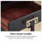 20.08"Ash retro Brown Record Player with Bluetooth Speaker Integrated Phonograph and CD Playback