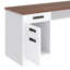  Bureau de direction en L Farmhouse de 60 po avec tiroirs, bureau à domicile avec plateau relevable et station de charge