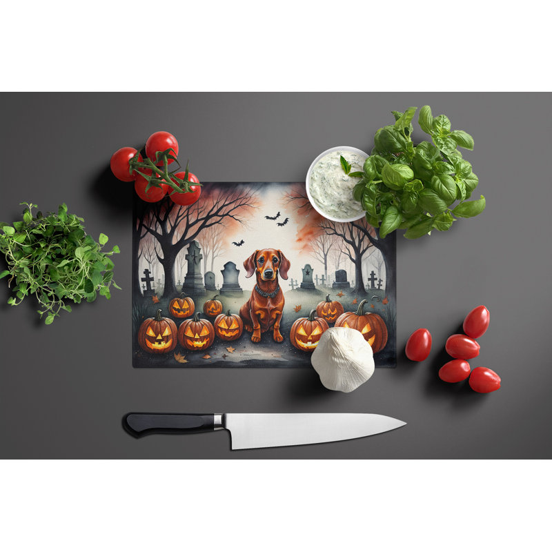 Grande planche à découper Dachshund Spooky