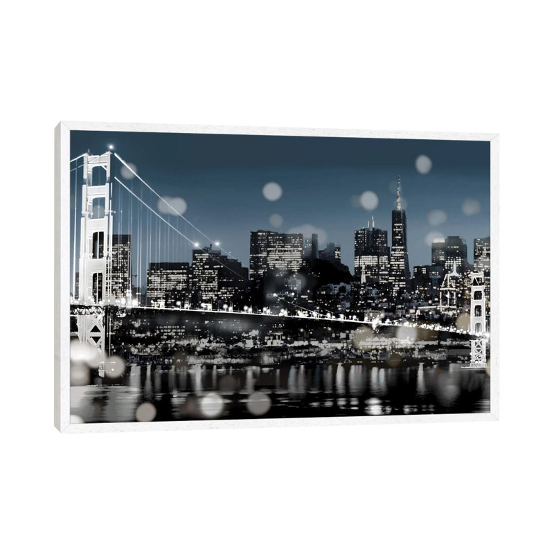The City-San Francisco by Kate Carrigan - Print on Canvas, 66.04 cm H x 45.72 cm W, White Framed Canvas