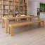 Bureau rectangulaire en bois massif Burlywood-171496388