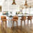 Bresha Swivel Upholstered Faux Leather Counter Stool-94298566