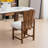 Brown&White Solid back side Chair(Set of 2)