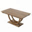 Ensemble de salle à manger 6 pièces en bois massif avec pieds demi-ronds, chaises rembourrées et banc-130147581