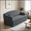 Canapé pliable à deux places en velours côtelé avec coussin moelleux-1697889395