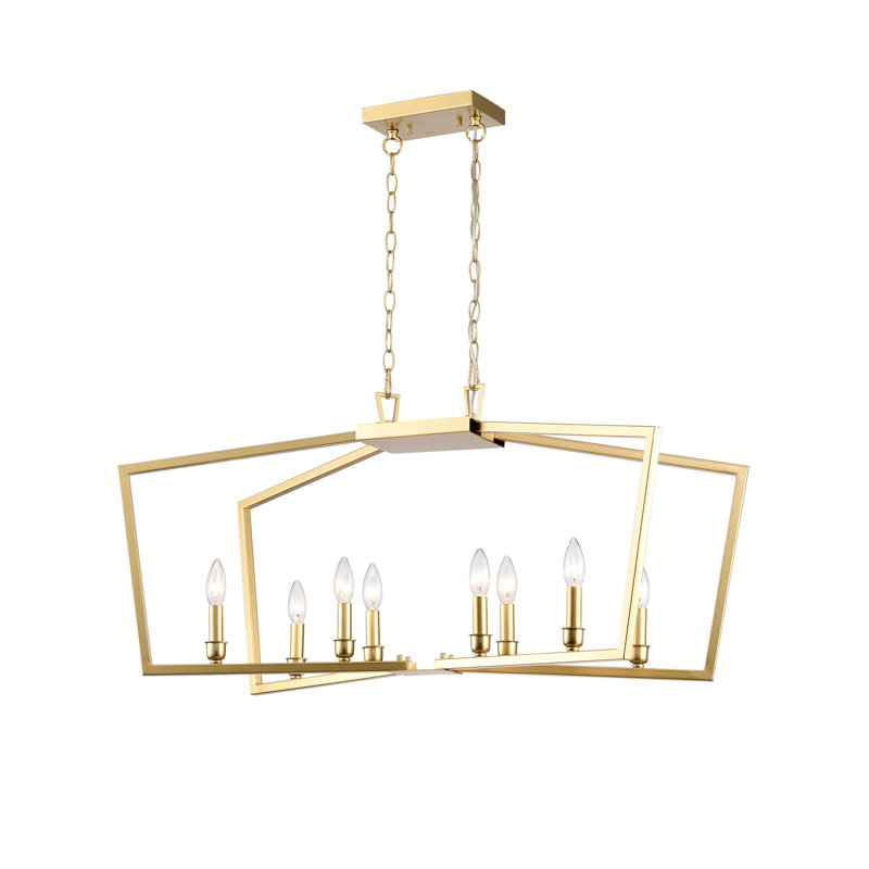 Lustre style chandelier à 8 lumières en métal doré Mable 7625618A2D10470F9D5983B314C29D94