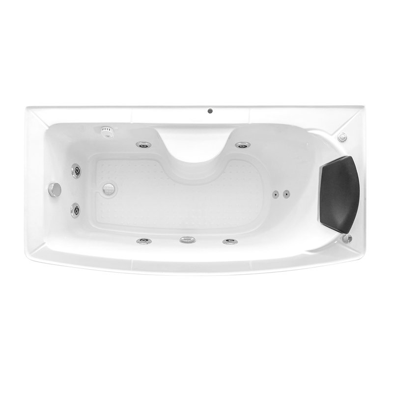 Vidalux Rectangular Steam Shower-Bluetooth and Touch Control Panel Whirlpool Bath 1700 x 850, White