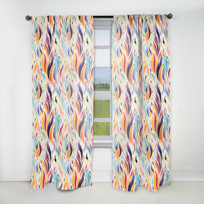 Purple And Blue Ikat Whimsical Dreams - Ikat Curtain - Velvet Room Darkening - 1 Panel