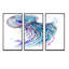 Jelly Fish - 3 pièces, cadre flottant, impression sur toile-2085596199-2085596196