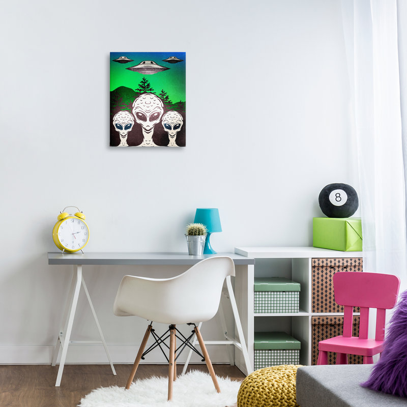 «Vintage Aliens & UFO Canvas» par Kim Allen, H 20 po x l 16 po