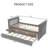 Solid Wood Daybed, With Drawers And Trundle-1112330687
