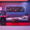 Lit de jour en bois pleine grandeur avec lit gigogne simple, bureau et port USB, rouge