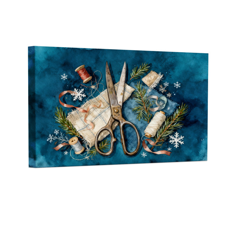 Ensemble de 3 décorations murales, outils de couture et décorations de Noël, H 16 po x l 24 po