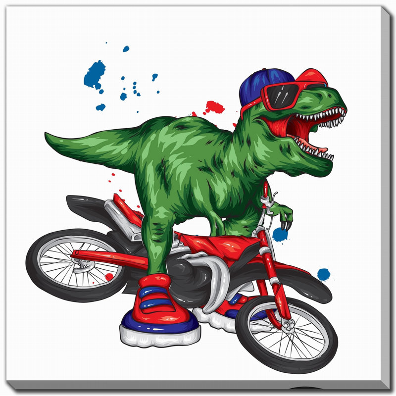 Rad Rex Canvas Wall Art, 38" H x 38" W
