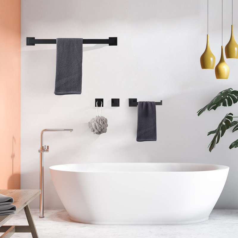 9 - Piece Bathroom Hardware Set, Matte Black