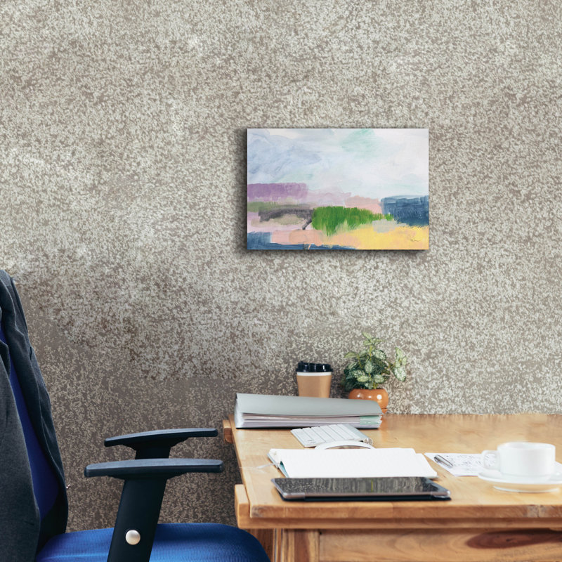 «In The Desert Quiet 1» par Jan Weiss, art mural sur toile, H 12 po x l 18 po x P 0,75 po