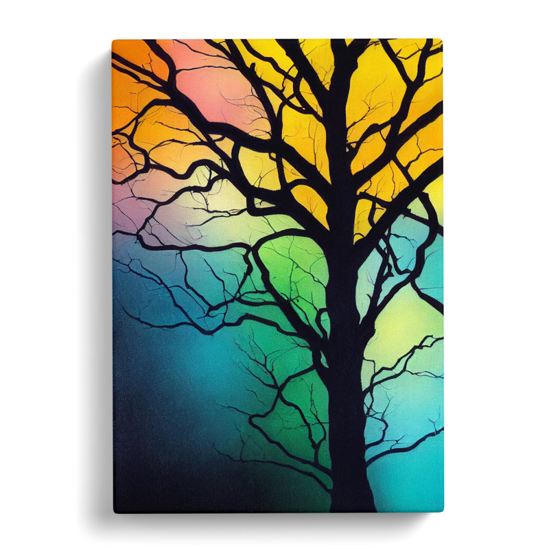 Abstract Tree Colours Vol.8 - Wrapped Canvas, 50cm H x 35cm W x 3cm D
