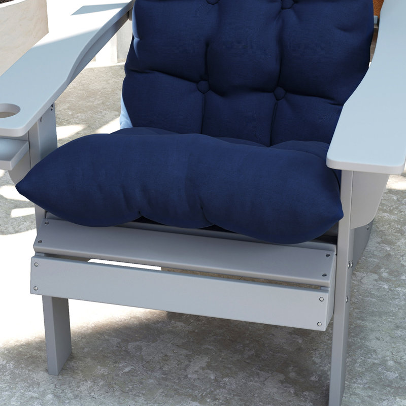 Adirondack Chair Cushions Set of 2, Tufted Lawn Chair Cushions, Blue