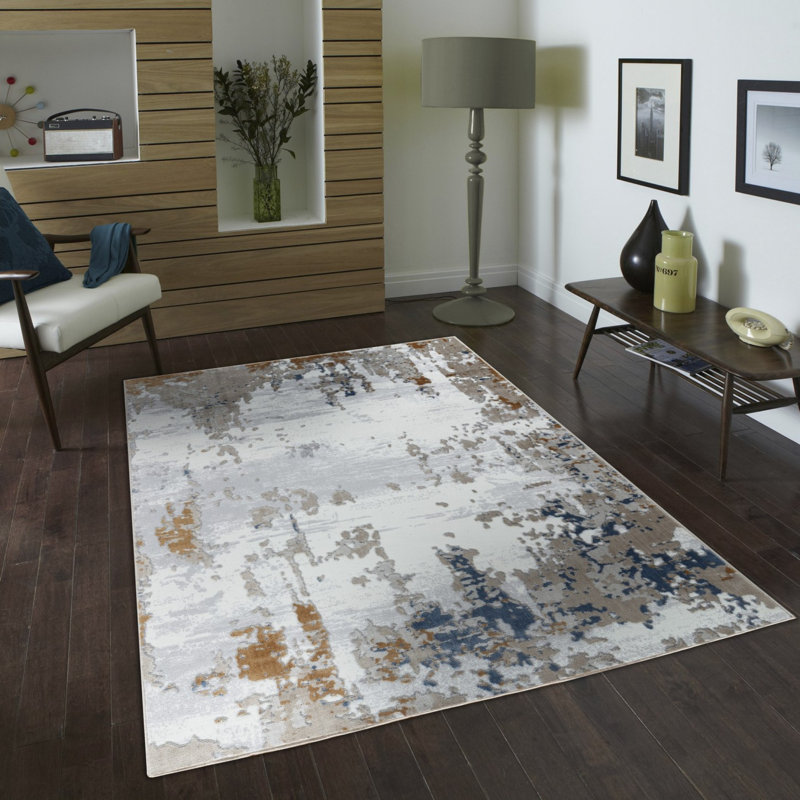Tapis élégant en polyester résistant aux taches pour les maisons modernes et les endroits très passants