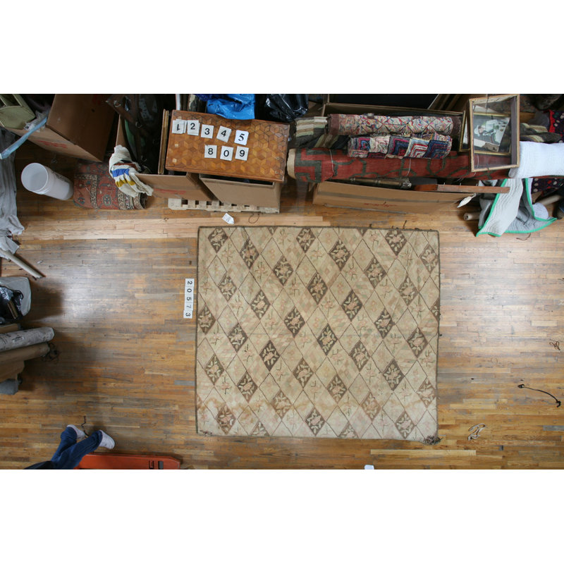 Tapis antique américain crocheté aux États-Unis
