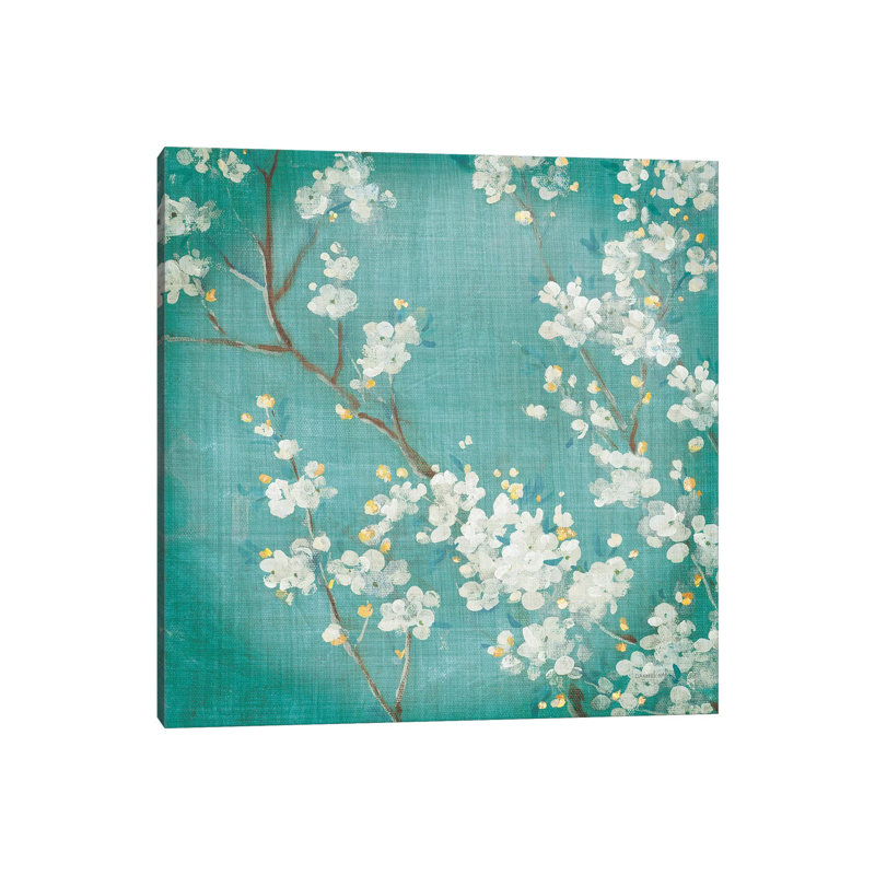 White Cherry Blossoms II Aged No Bird by Danhui Nai - Wrapped Canvas Gallery-Wrapped Canvas Giclée, 93.98cm H x 93.98cm W