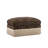 Leopard Print Chenille Upholstered Ottoman, Tassel Trim Accent Ottoman No Assembly for Living Room，Black-1132494090