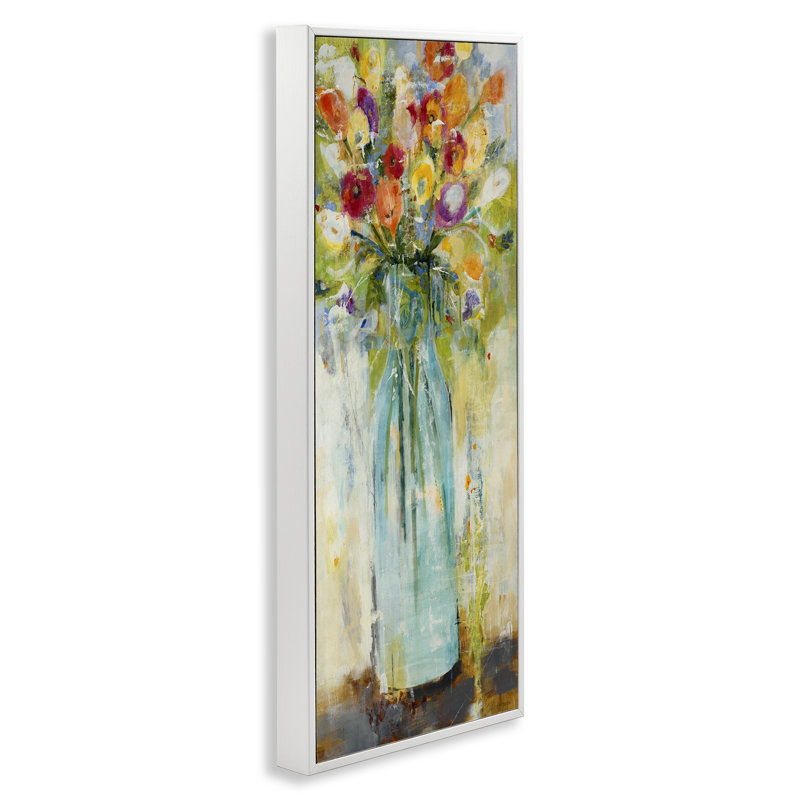 Rustic Spring Bouquet Abstract Organic Shapes - impression d'art graphique, Estampe numérique encadrée blanc bord de mer