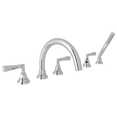 San Giovanni 5-Hole Deck Mount Tub Filler