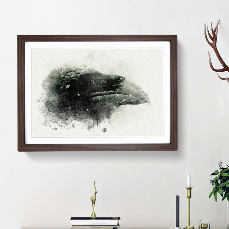 Crow in Alaska in Abstract - Picture Frame Graphic Art Print