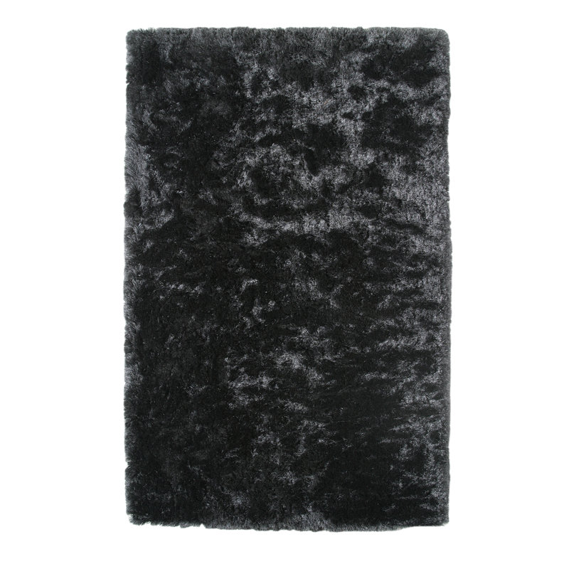 Tapis cendré tissé à la main Kailyn, Rectangle 3 pi x 5 pi