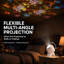 Projecteur lumineux de Noël, décoration intérieure dynamique rotative USB, veilleuse de Noël projetant des bonhommes de neige, des flocons de neige et des rennes pour mur ou plafond, décoration de chambre, de fête ou de salon