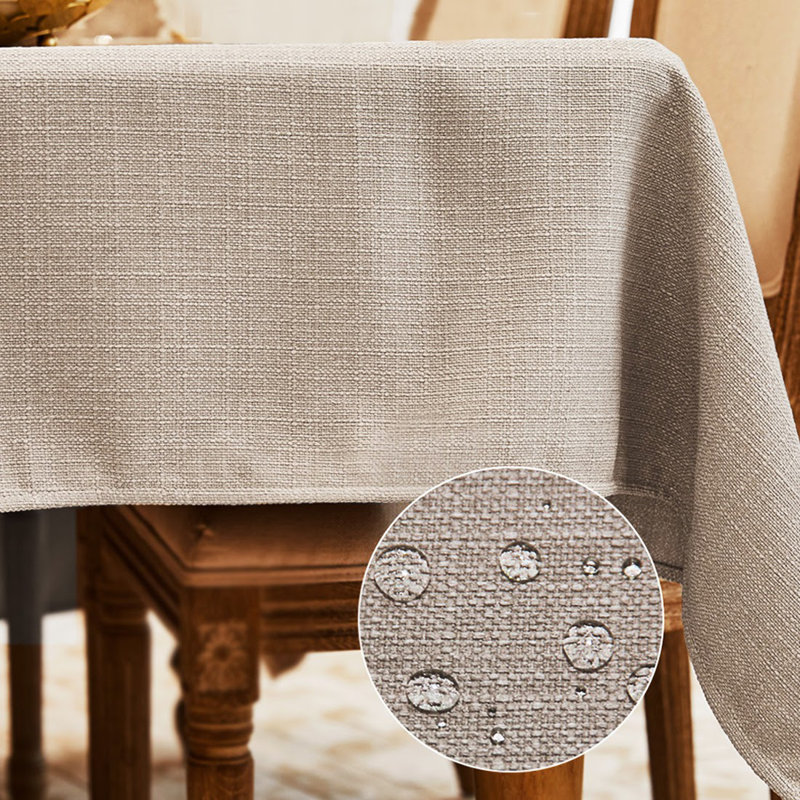 Absher Stain Resistant Tablecloth, 70" L x 55" W, Beige