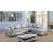 Silver/White Faux Leather