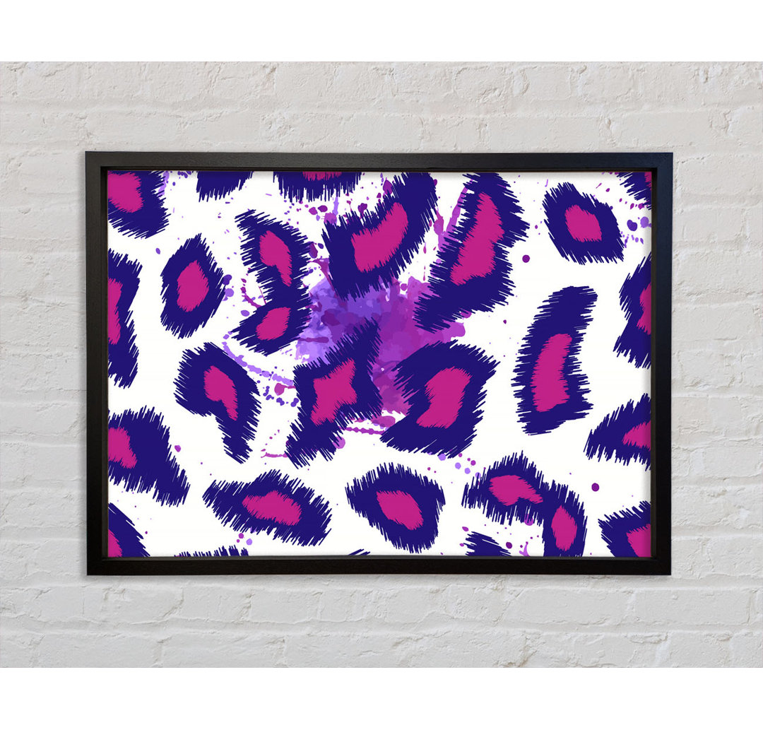 Pop Art Leopard Print - Einzelner Bilderrahmen Kunstdrucke auf Leinwand