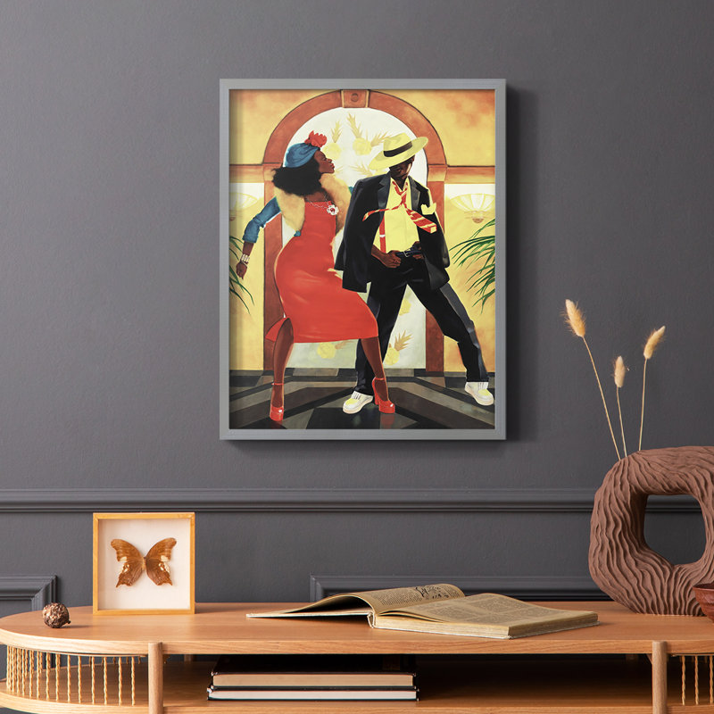 «Night Out I», reproduction encadrée - bois massif, Gris, H 10 po x l 8 po