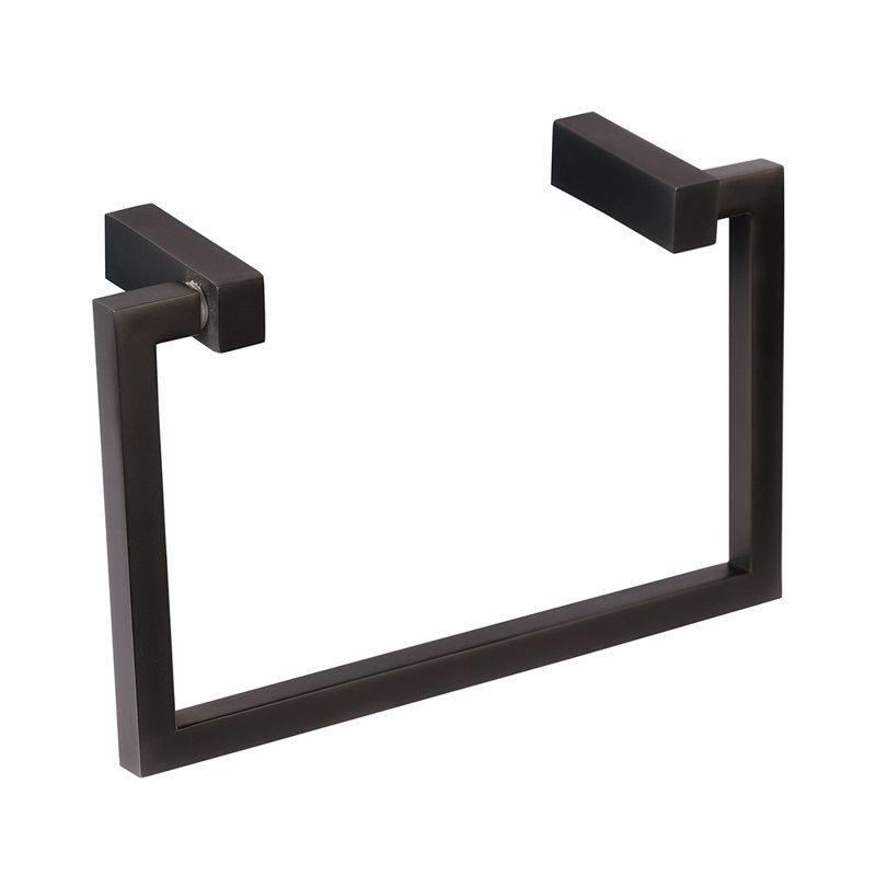 Flash Wall Mount Towel Ring, Matte Black